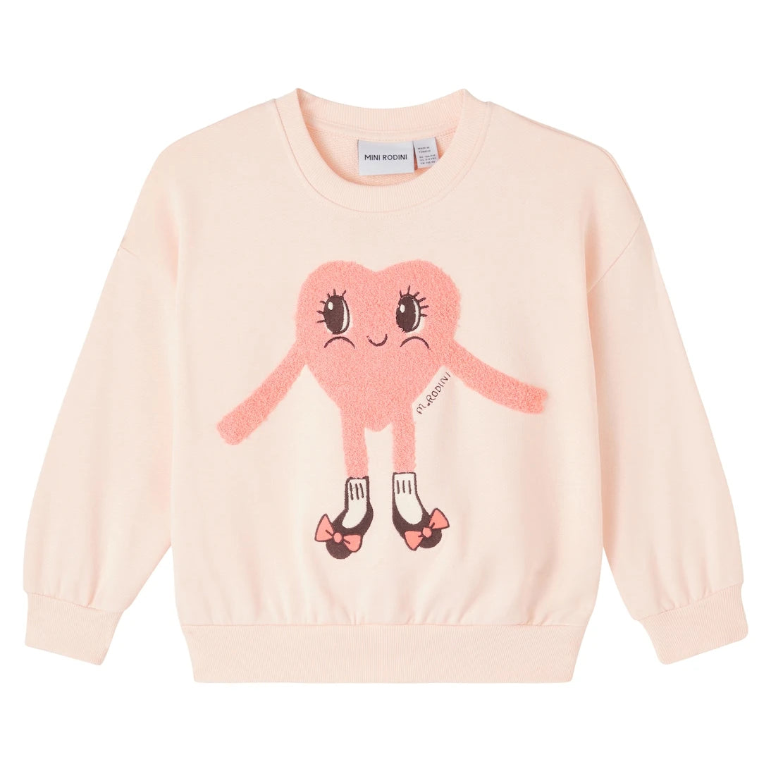 Mini Rodini - Heart In Shoes cotton sweatshirt
