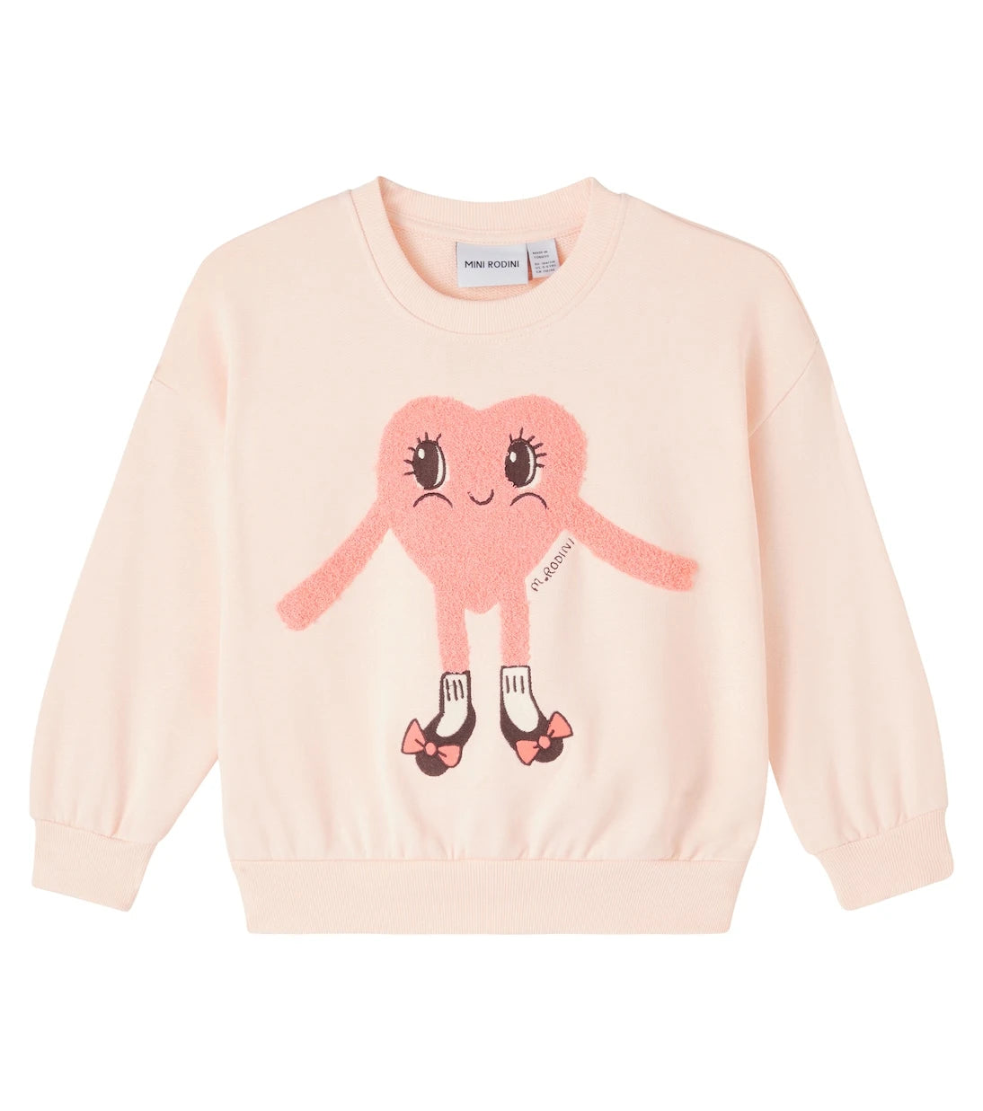 Mini Rodini - Heart In Shoes cotton sweatshirt
