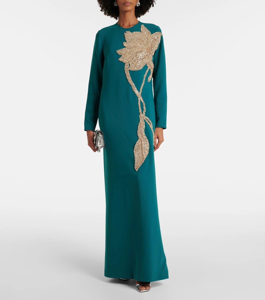 Costarellos - Elea embellished crêpe gown