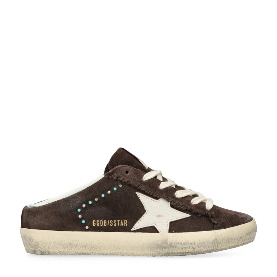 Brown Suede Super-Star Sabot Sneakers