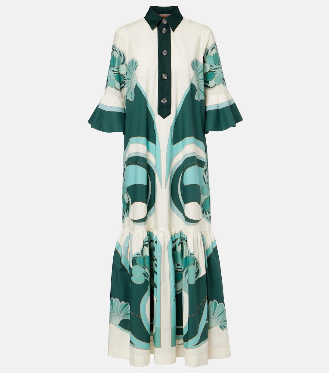 La DoubleJ - Artemis printed cotton poplin shirt dress