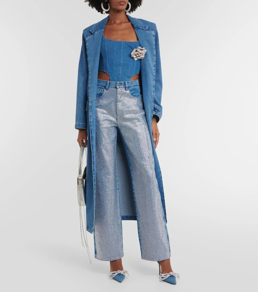 Giuseppe di Morabito - Embellished high-rise wide-leg jeans