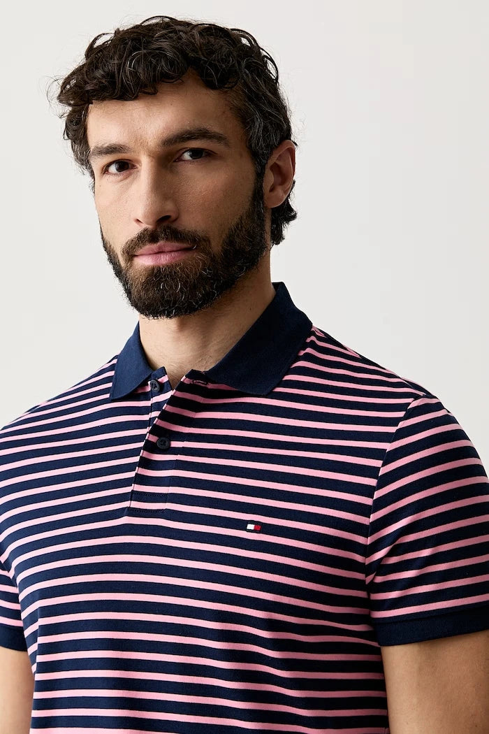 Tommy Hilfiger тениска с яка мъжки от памук