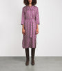 Max Mara Purple Silk Printed Midi Caftan Dress