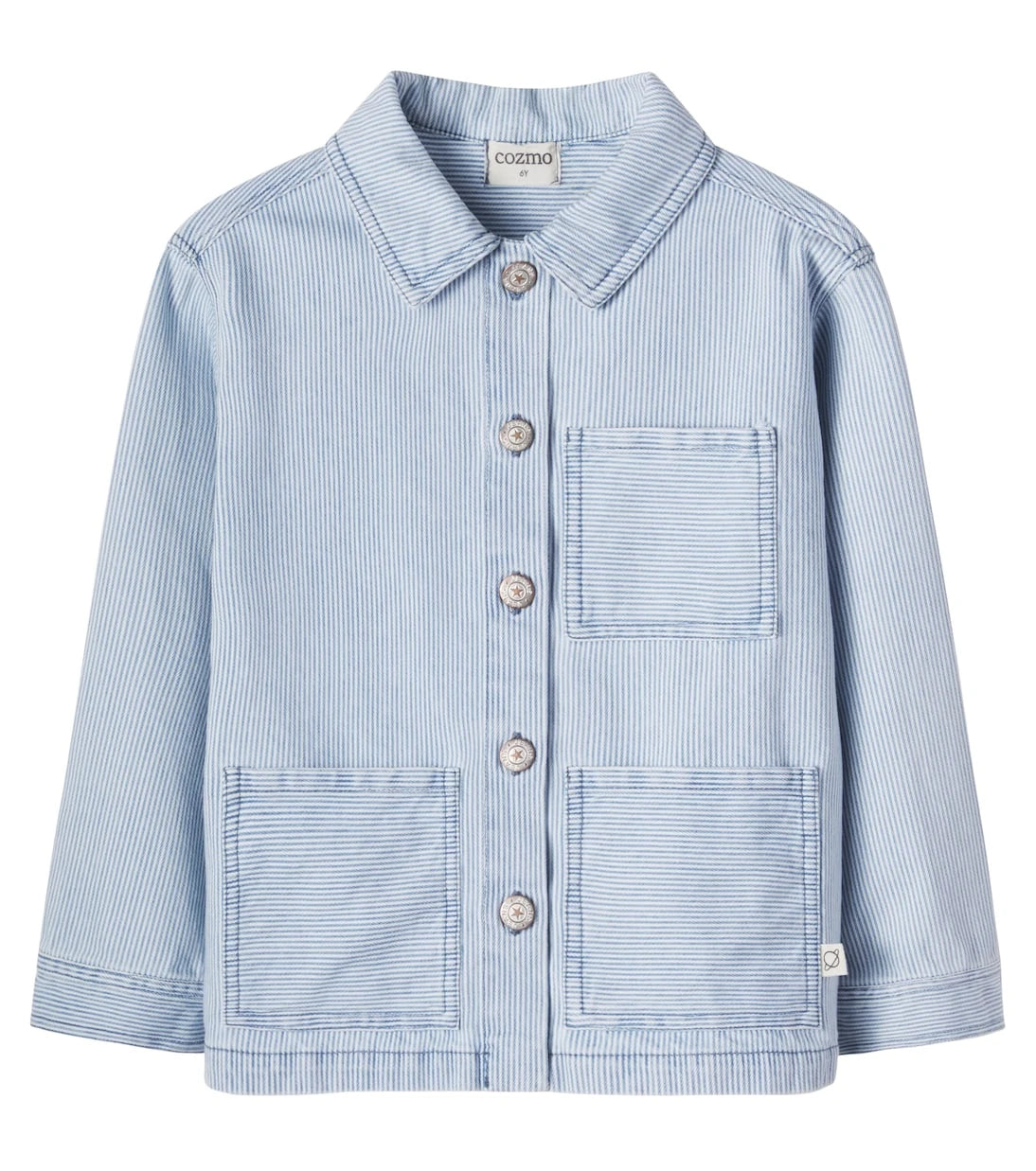 Cozmo - Ridge striped denim jacket