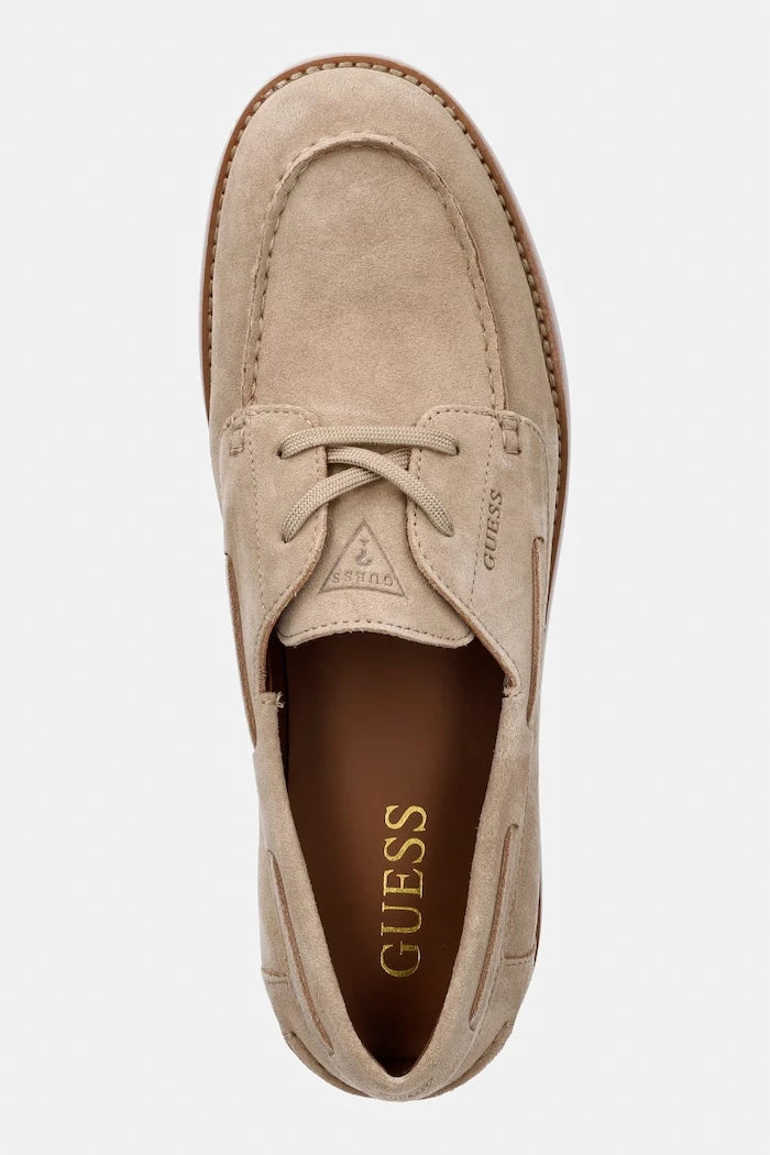Guess мокасини мъжки от велур OPPERNE