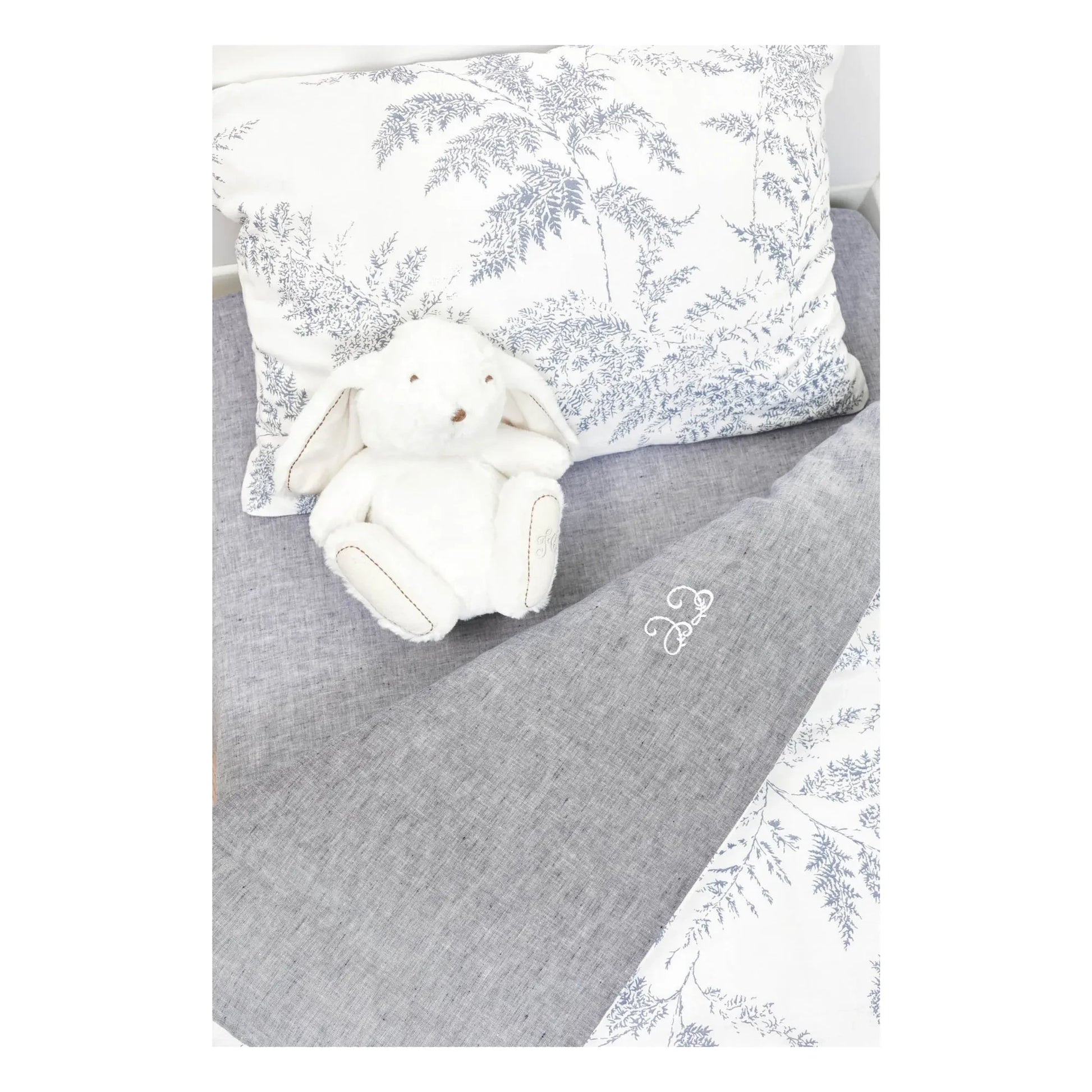 Tartine et Chocolat - Feuillage bed linen set | Grey