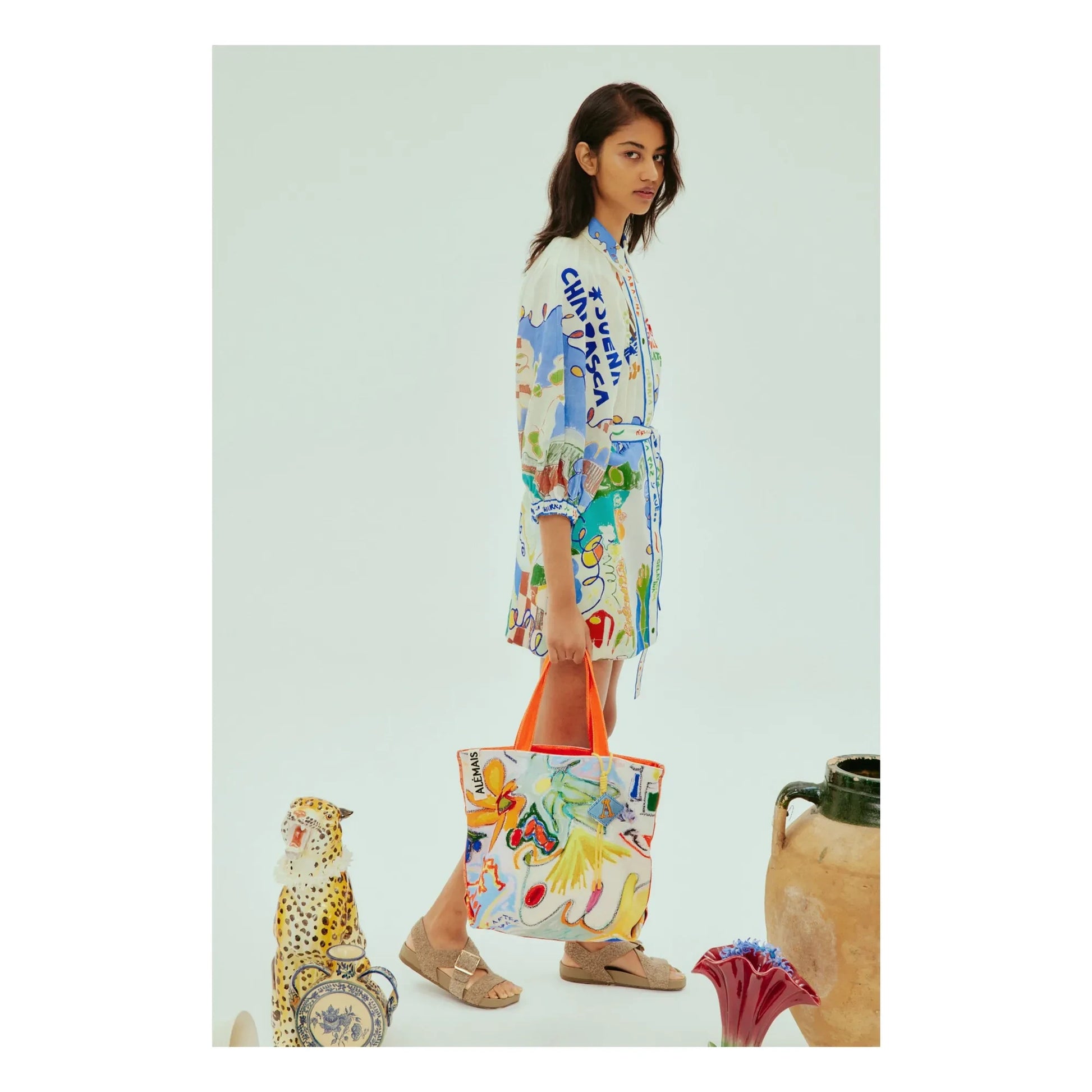 Alémais - Nadia Linen Short Dress | Blue