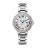 Stainless Steel and Diamond Ballon Bleu de Cartier Watch 33mm