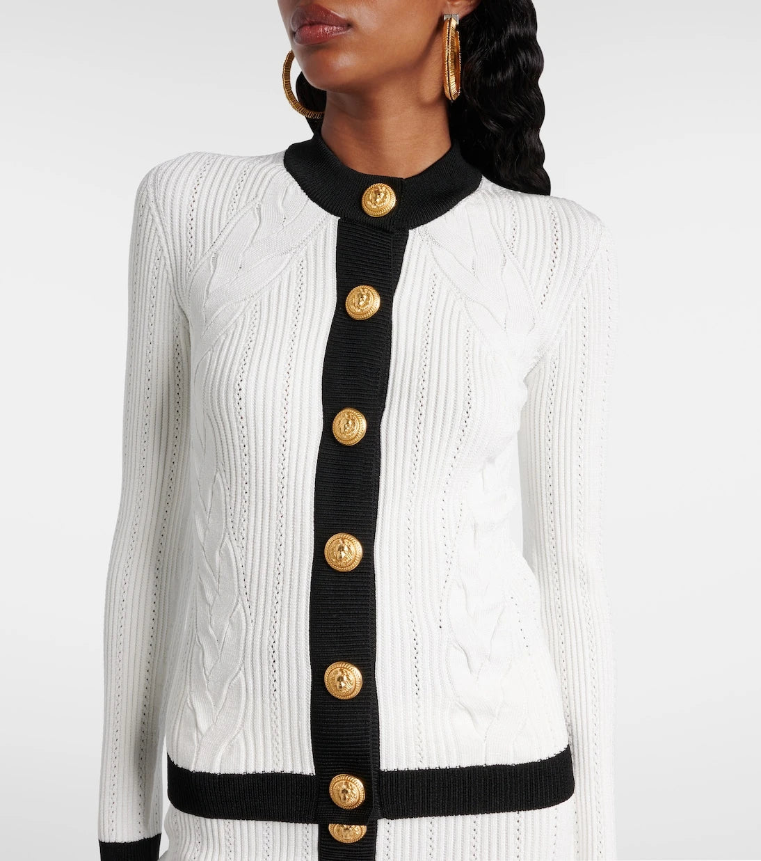 Balmain - Cable-knit cardigan