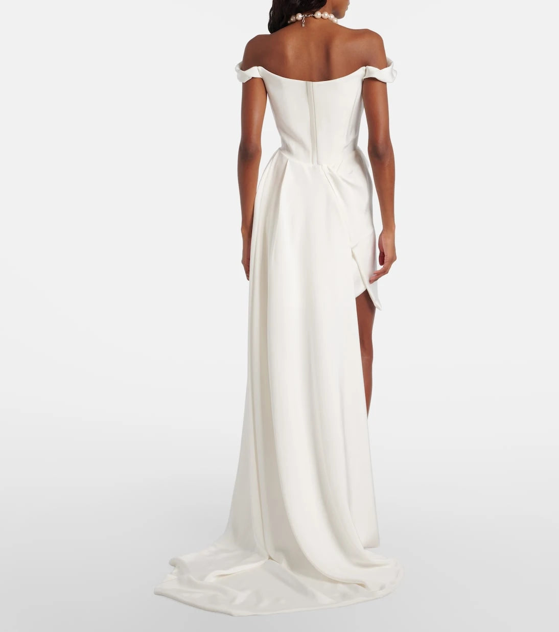Vivienne Westwood - Bridal Comet asymmetric silk bustier gown