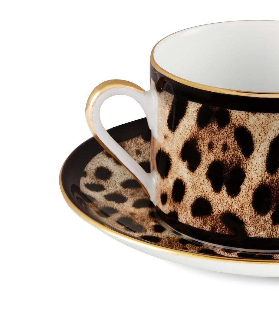 Dolce & Gabbana Casa Leopardo Teacup and Saucer