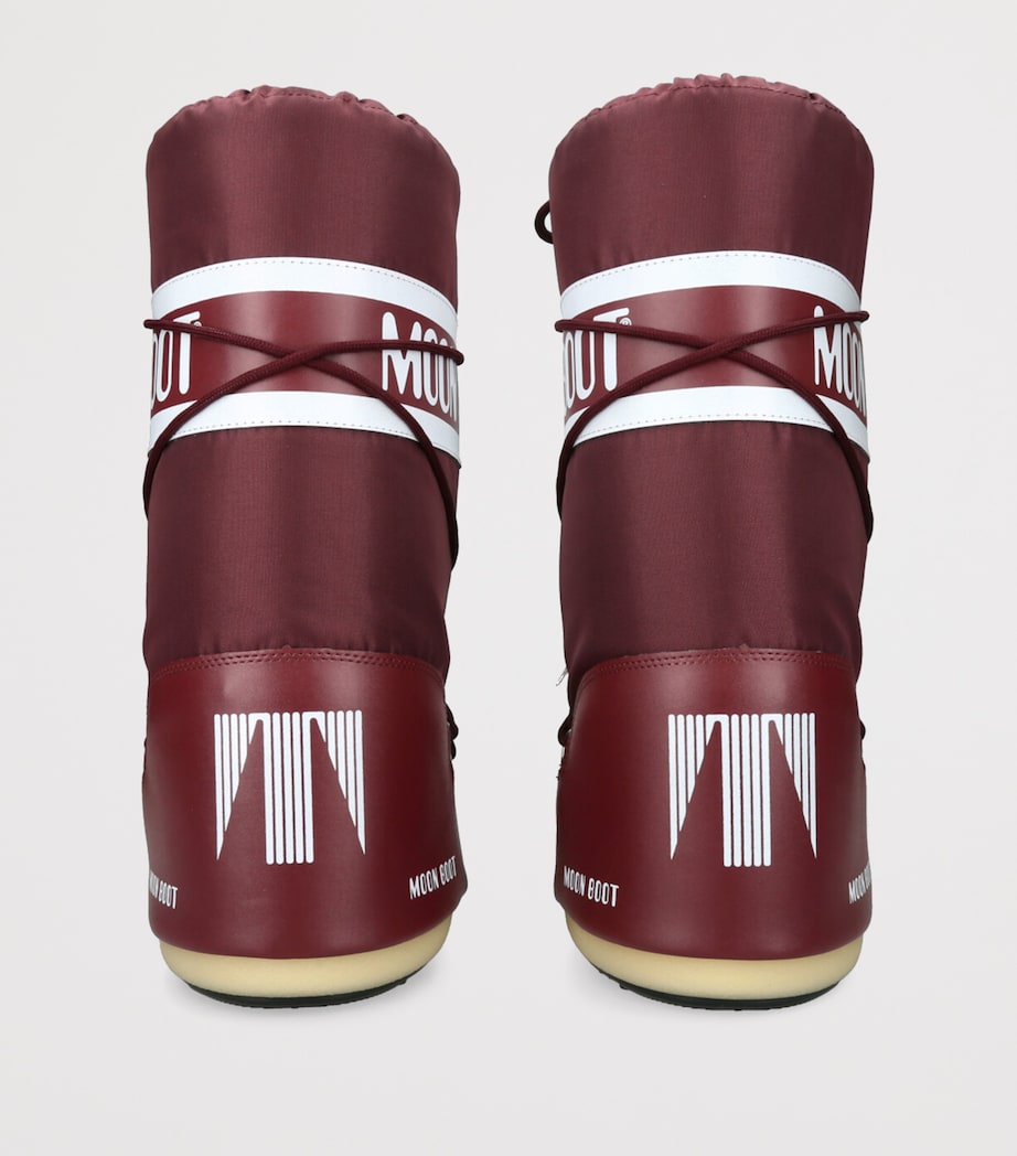 Burgundy Nylon Moon Boots