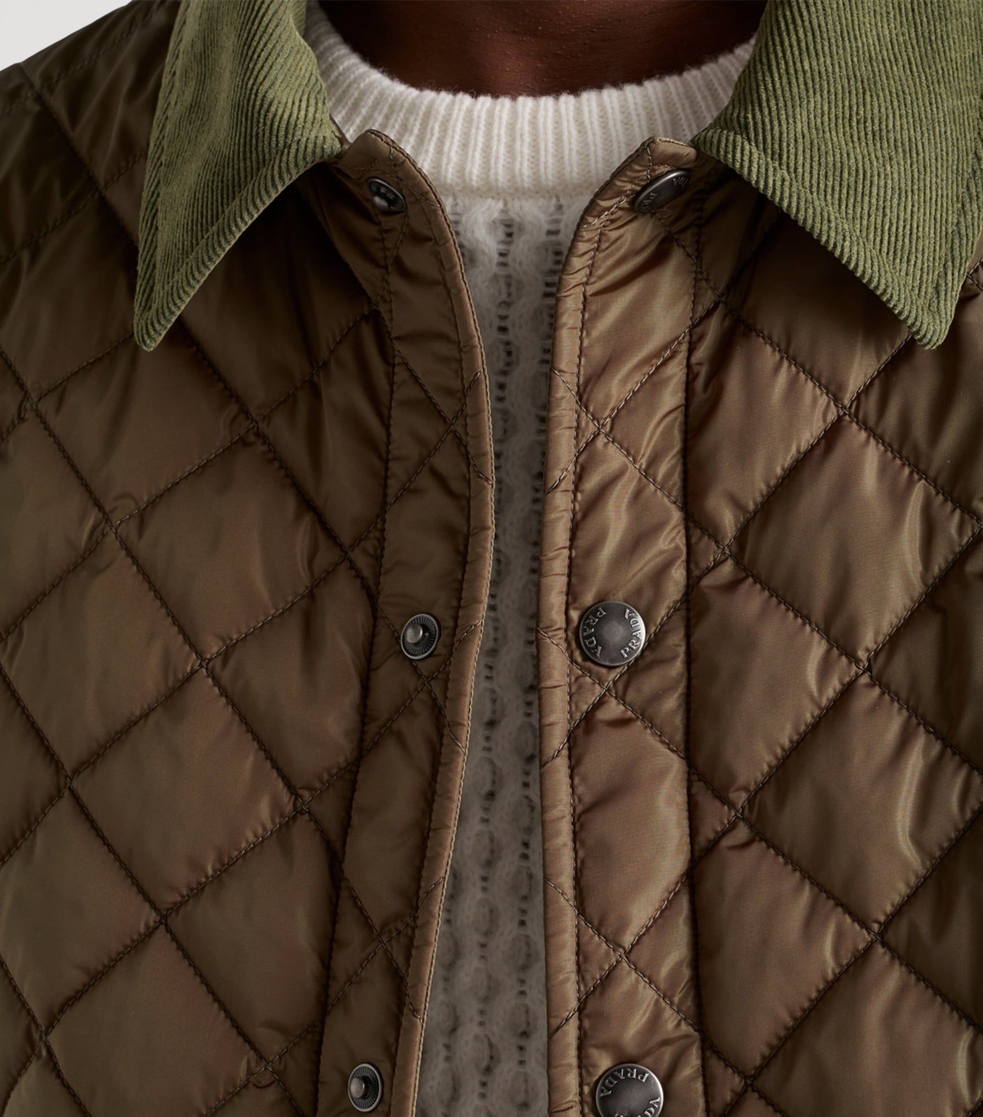 Prada Green Re-Nylon Quilted Jacket