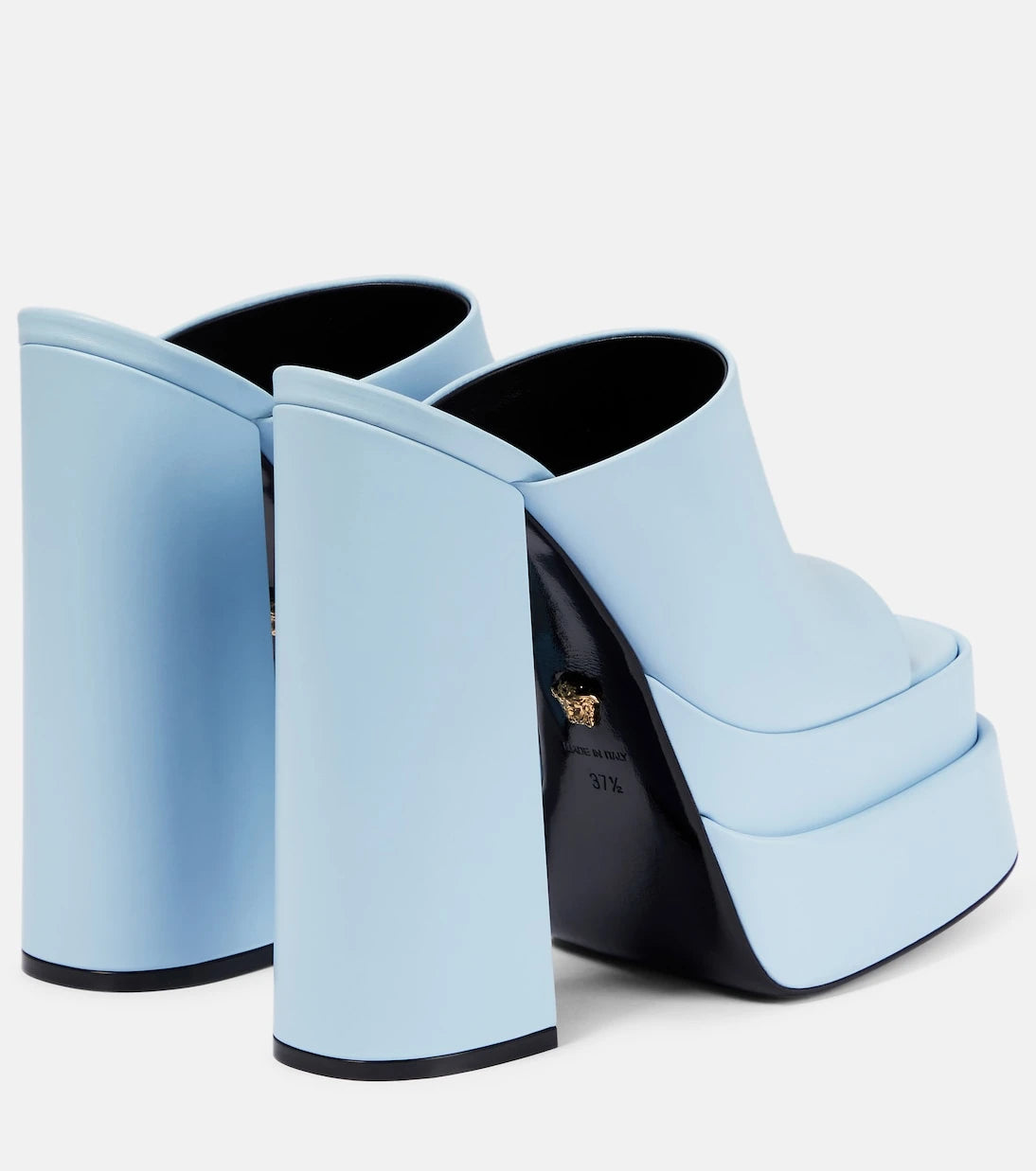 Versace - Leather platform mules