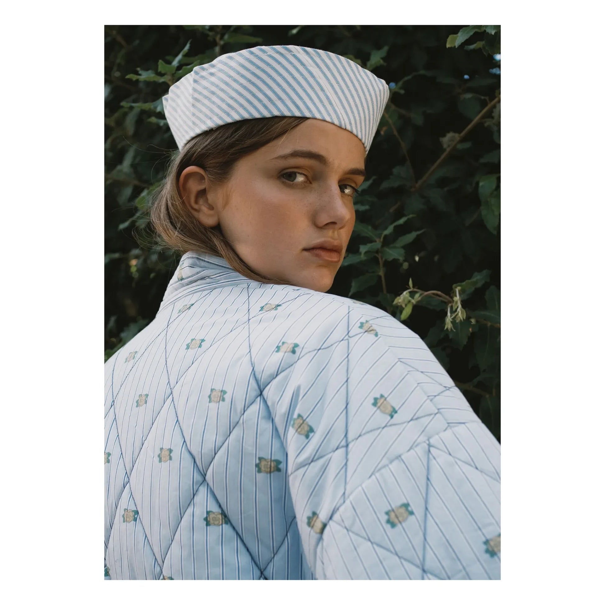 The Tiny Big Sister - Cotton Stripe Jacket | Blue