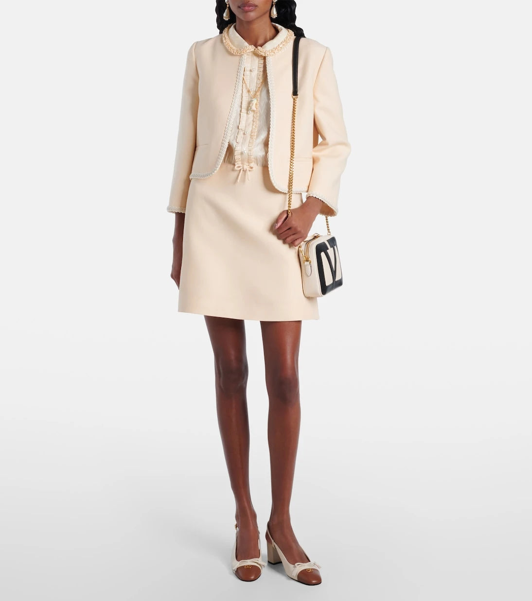Valentino Garavani - Valet du Roi leather slingback pumps