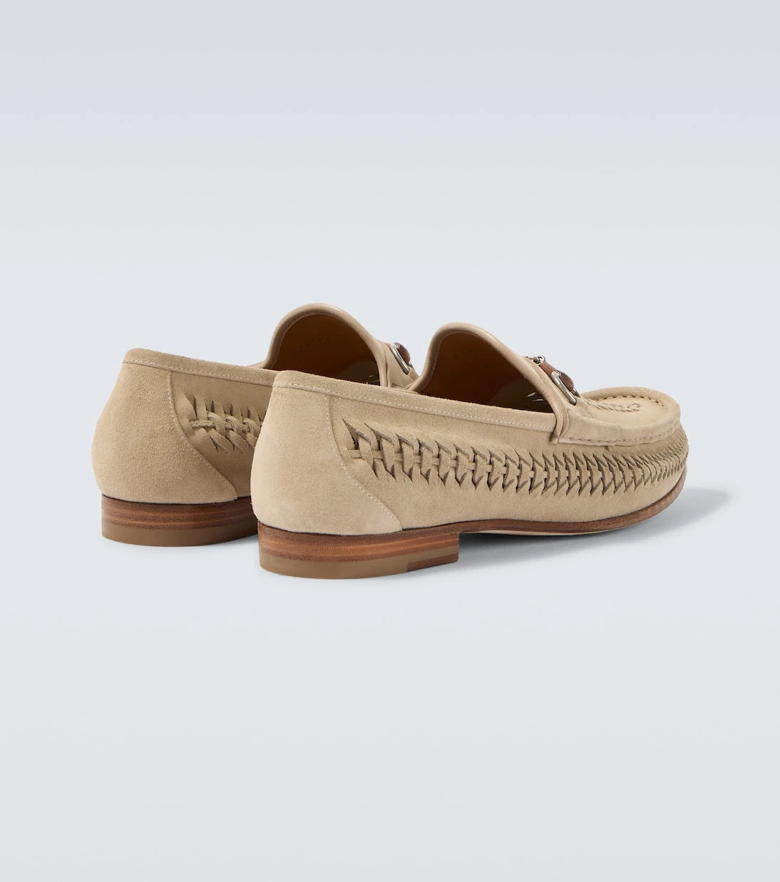 Gucci - Horsebit 1953 woven suede loafers