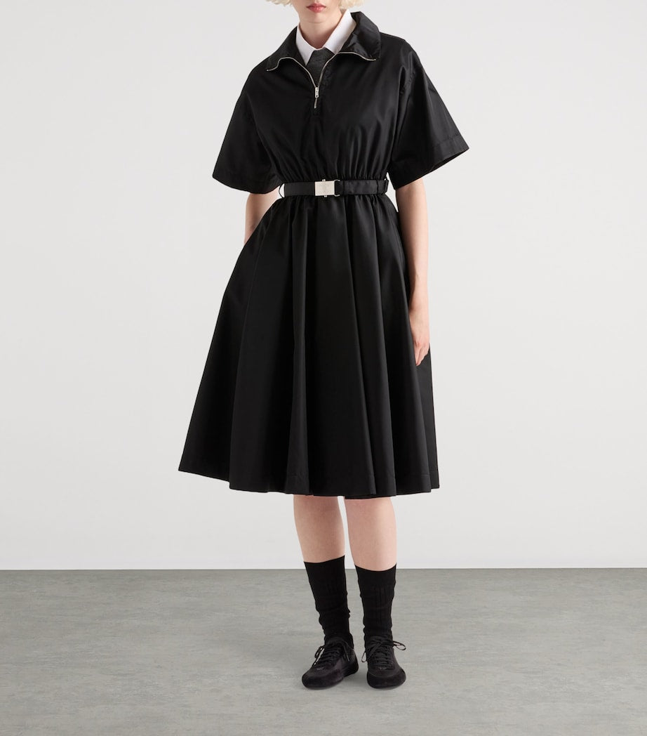 Prada Black Re-Nylon Midi Dress