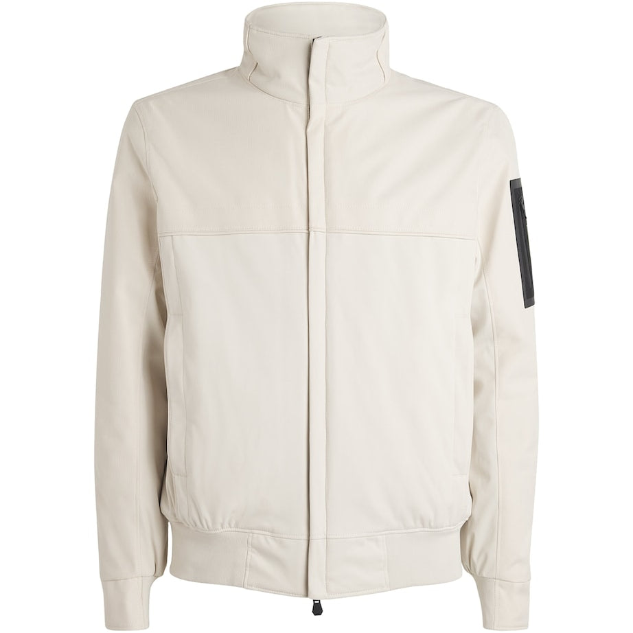 BOSS White Zip-Up Jadon League Jacket