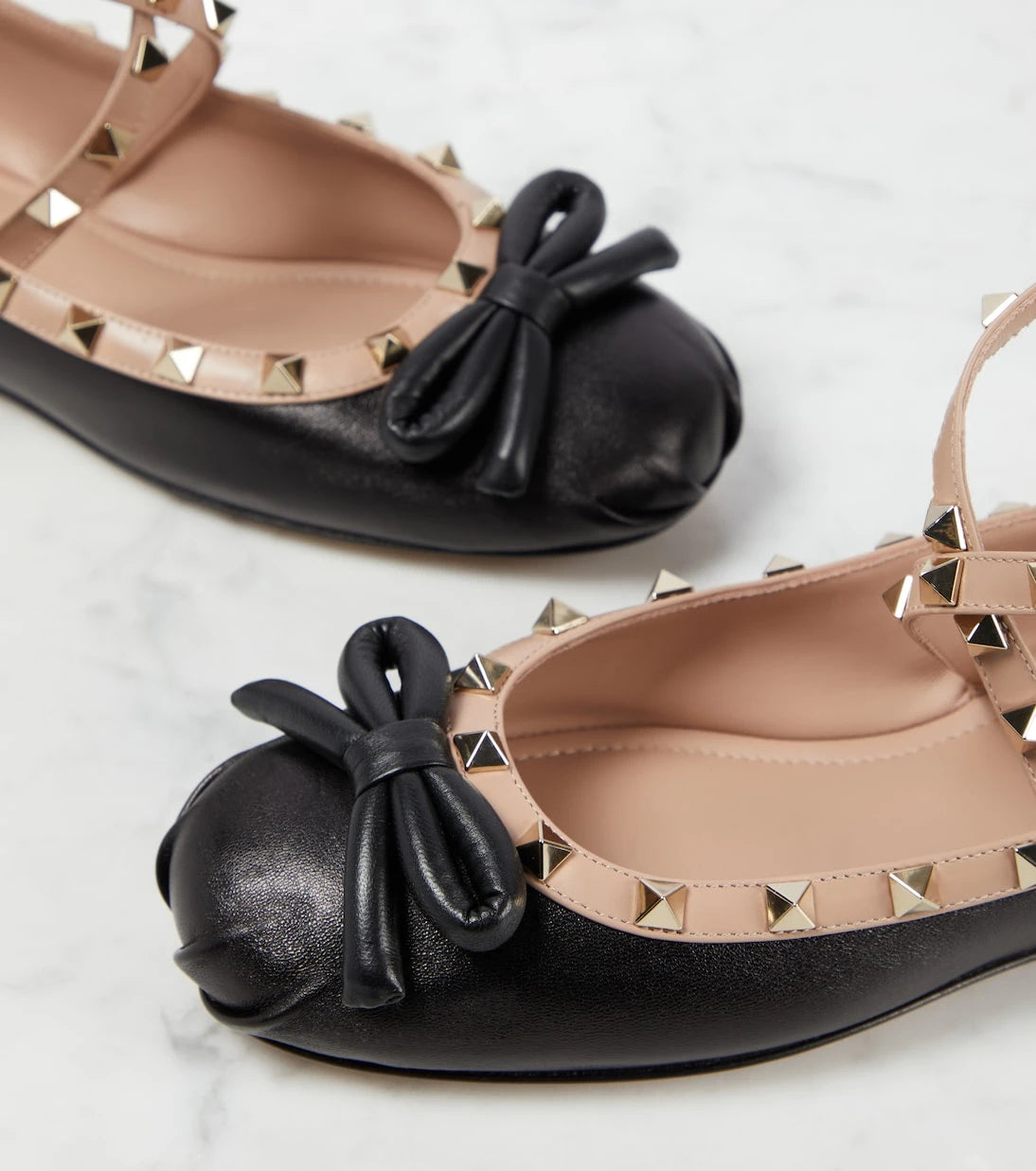 Valentino Garavani - Rockstud leather ballet flats
