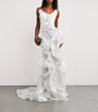 White Sequinned Refraction Gown