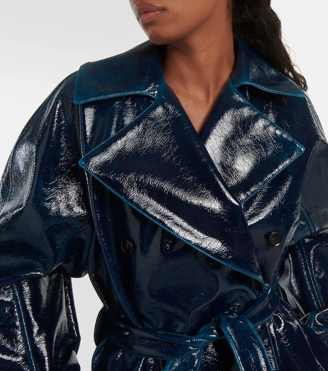 Alaïa - Coated wool-blend trench coat