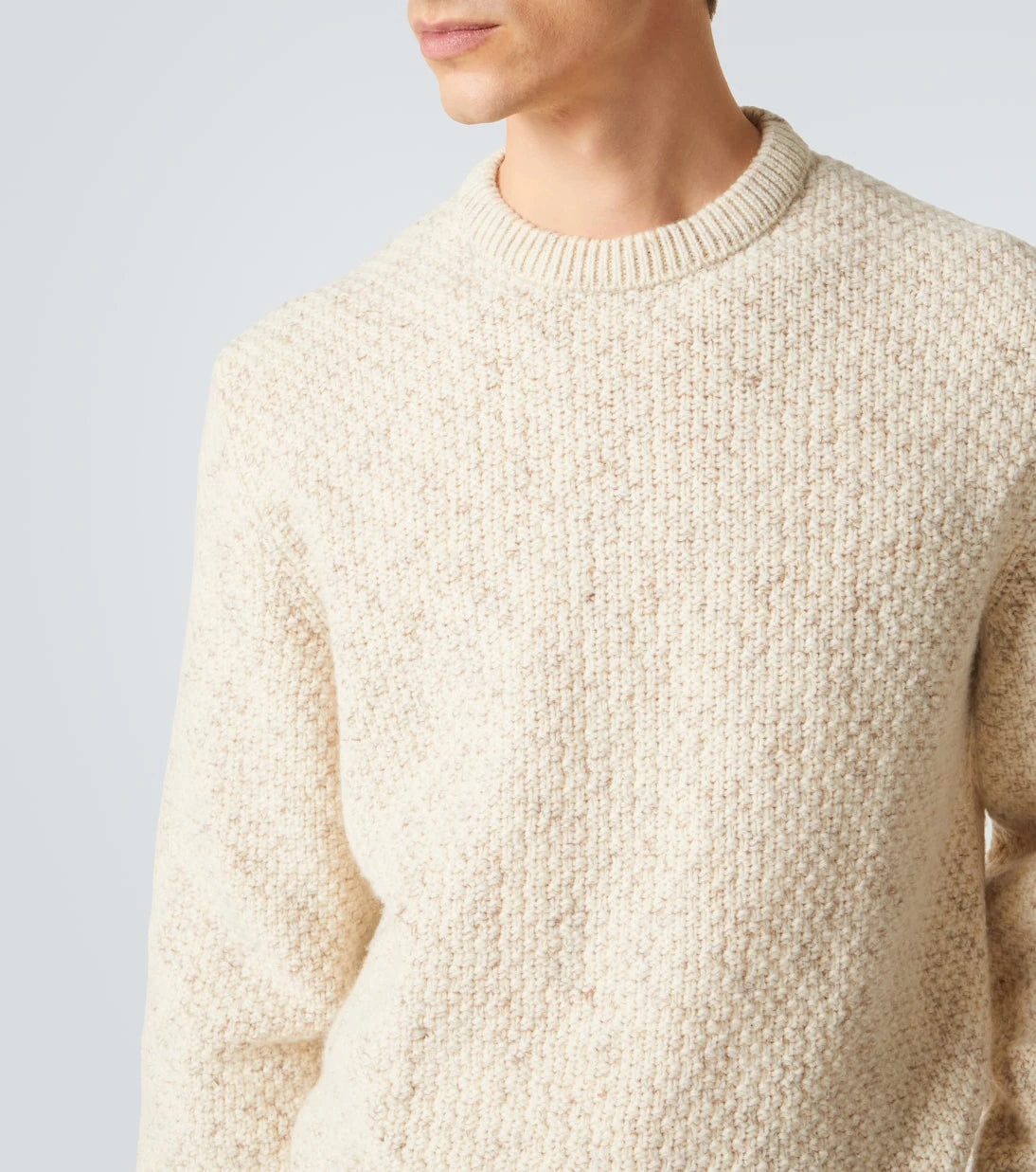 Loro Piana - Ash wool, cashmere, linen, and silk sweater