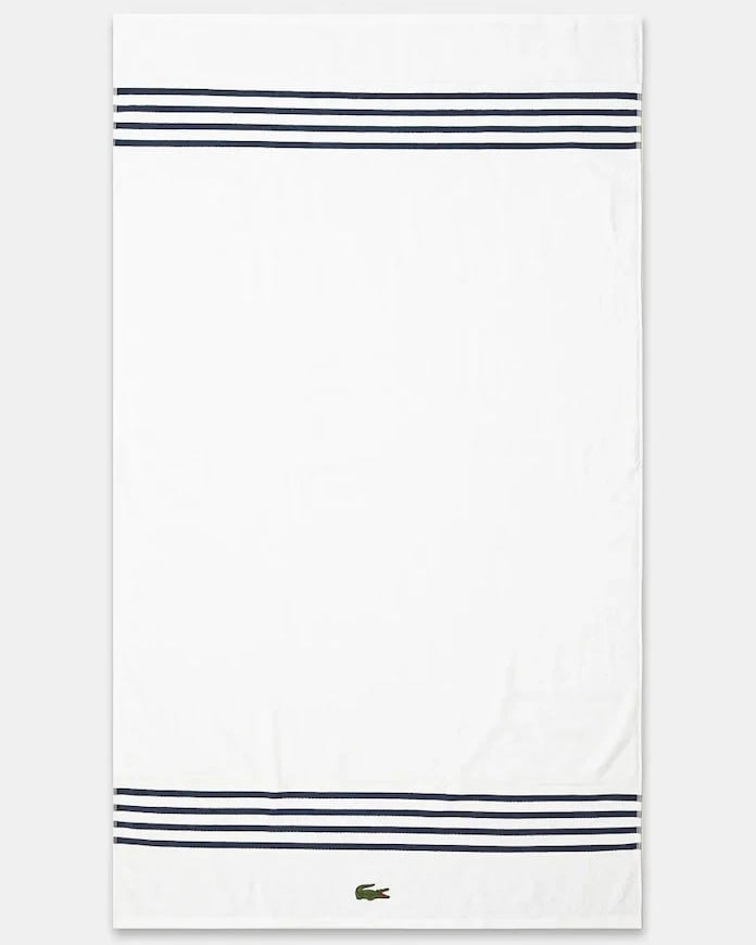 Lacoste L Courtline Marine Büyük Pamuklu Havlu 90 x 150 cm