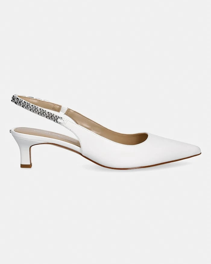 MICHAEL Michael Kors Marcia Kitten Sling Pump Deri İnce Topuklu Ayakkabı