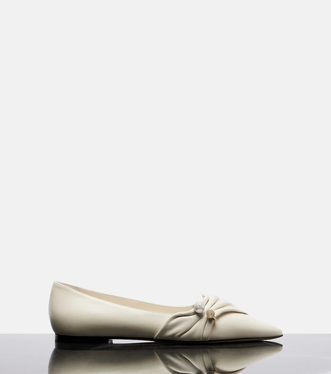 Jimmy Choo - Rafi embellished leather ballet flats