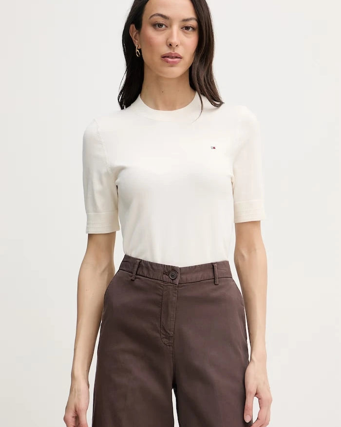 Tommy Hilfiger kadın pamuklu triko kazak