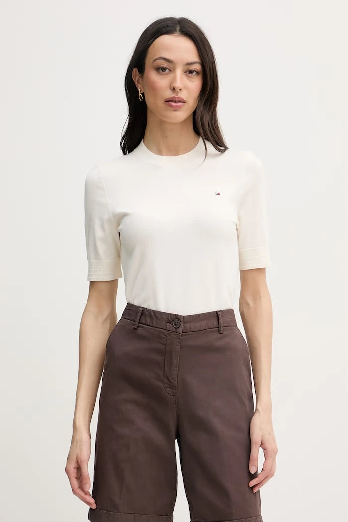Tommy Hilfiger kadın pamuklu triko kazak