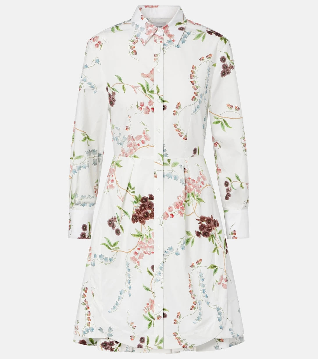 Erdem - Floral cotton poplin shirt dress