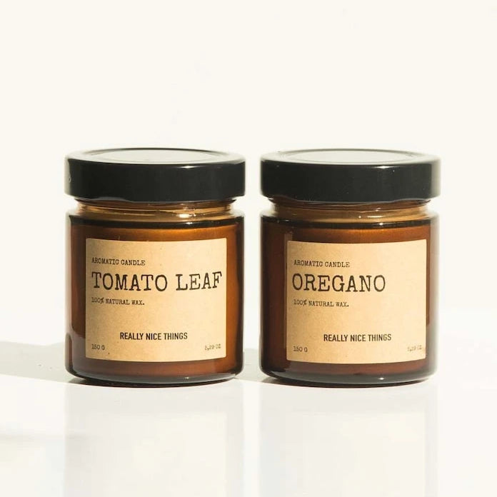 Really Nice Things Domates Yaprağı & Oregano Kokulu Mum Seti 2 x 100 g (2 Adet)