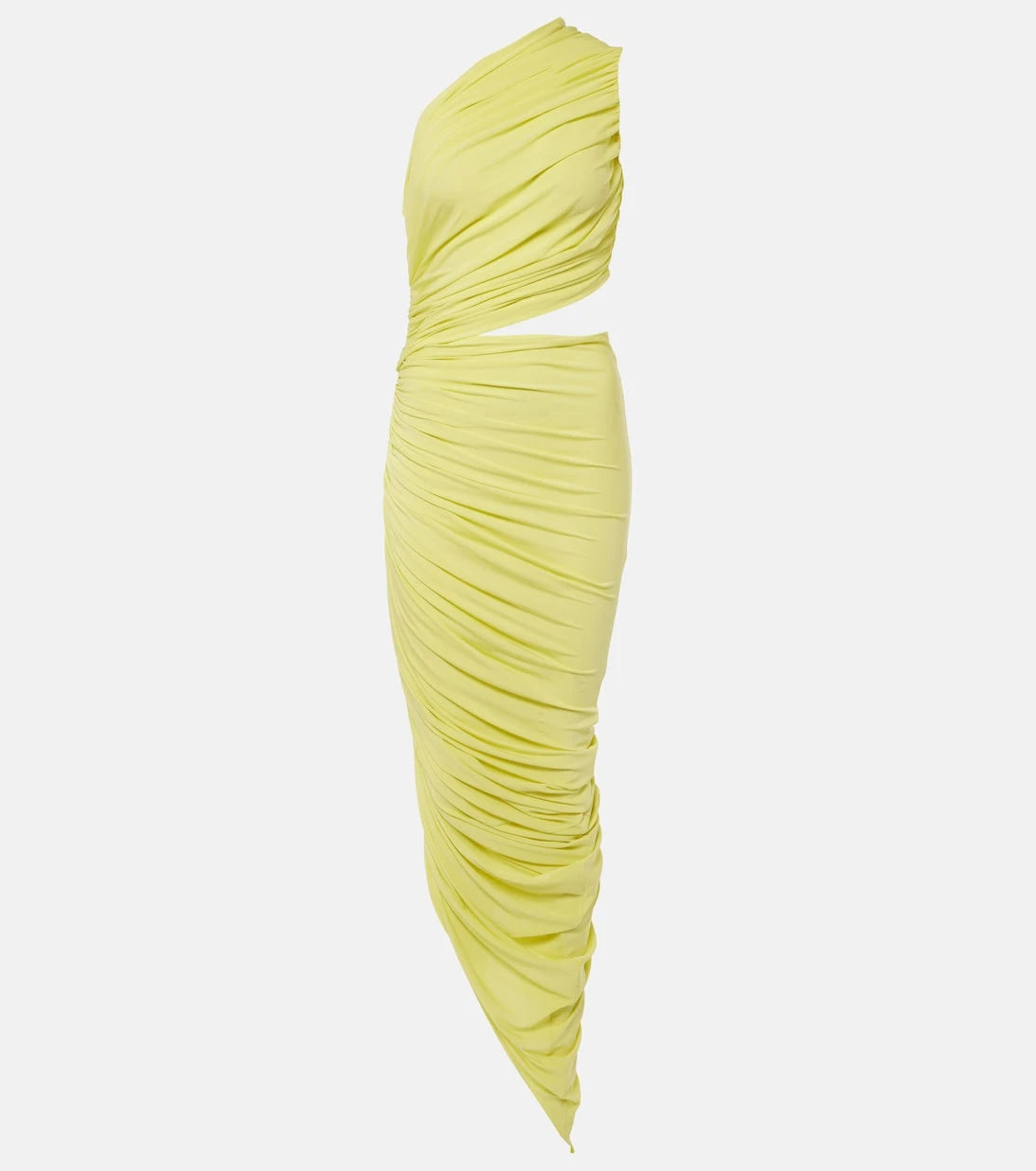 Alaïa - Ruched cutout jersey gown