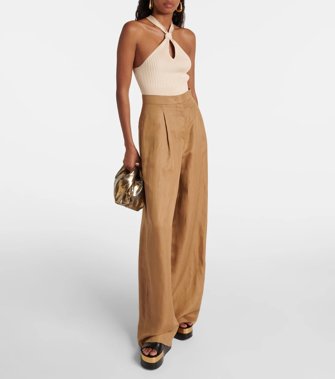 Simkhai - Andrea ribbed-knit halterneck top
