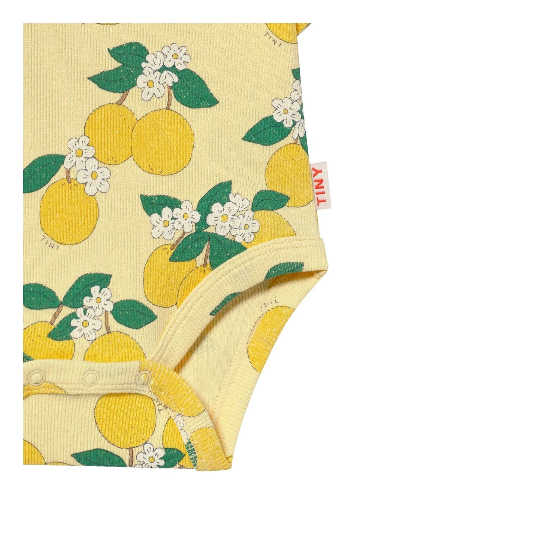 Tinycottons - Ribbed bodysuit Orange Organic cotton | Pale yellow