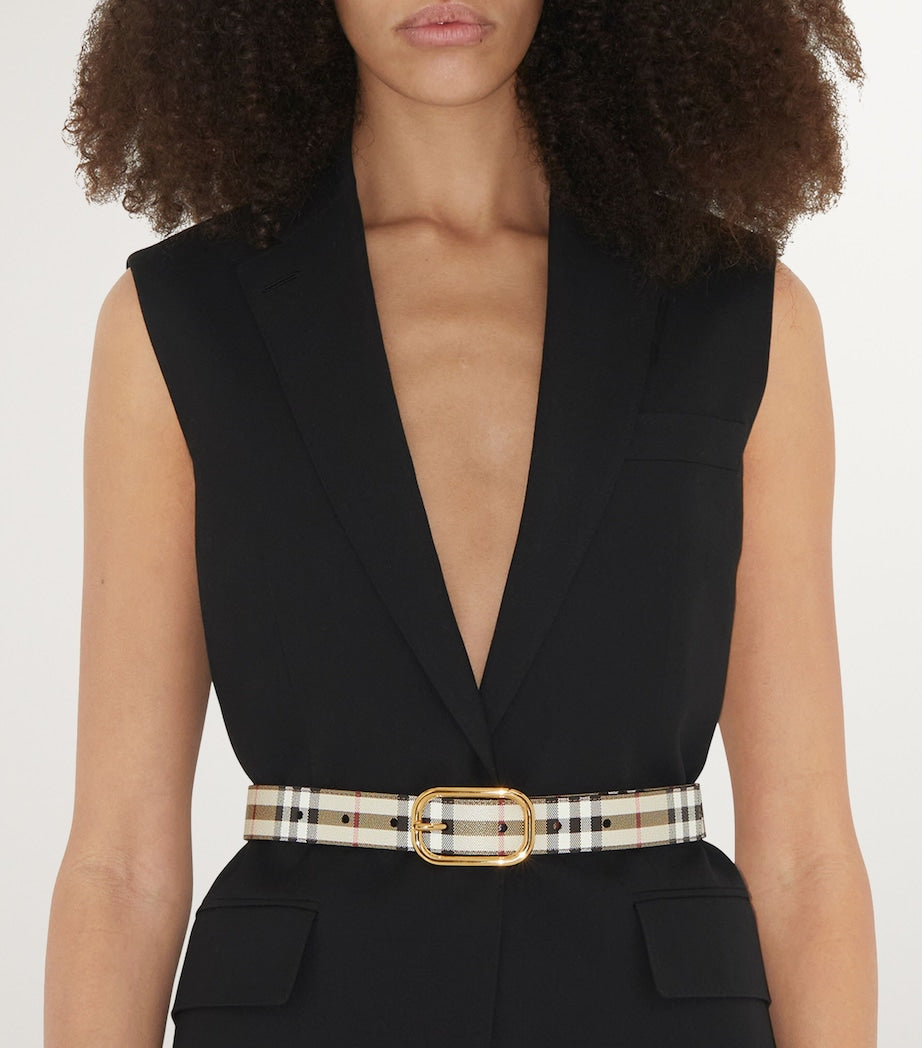 Burberry Neutral Check Belt