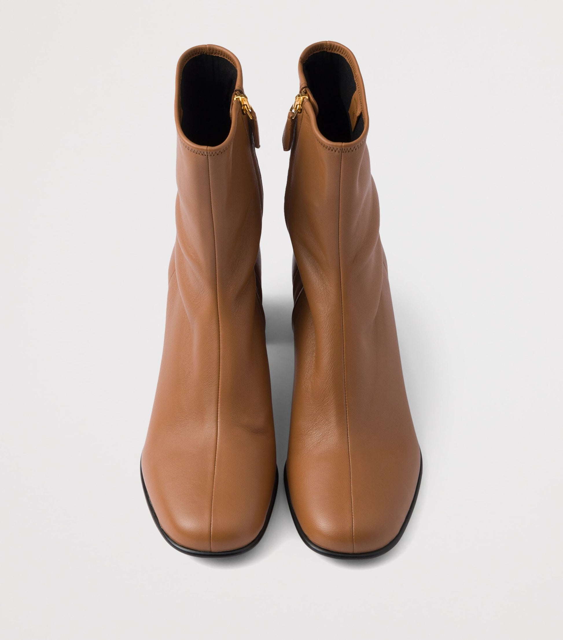 Prada Brown Stretch-Nappa Leather Booties 55