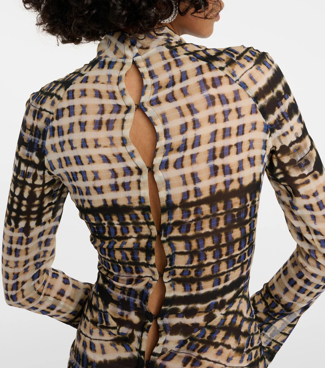 KNWLS - Snake-print silk-blend midi dress
