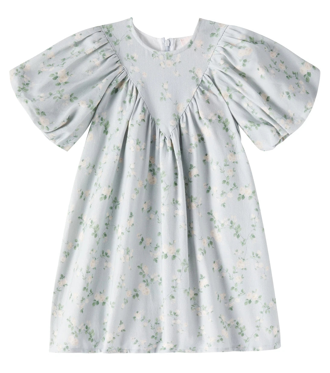 Petite Amalie - Floral cotton chambray dress