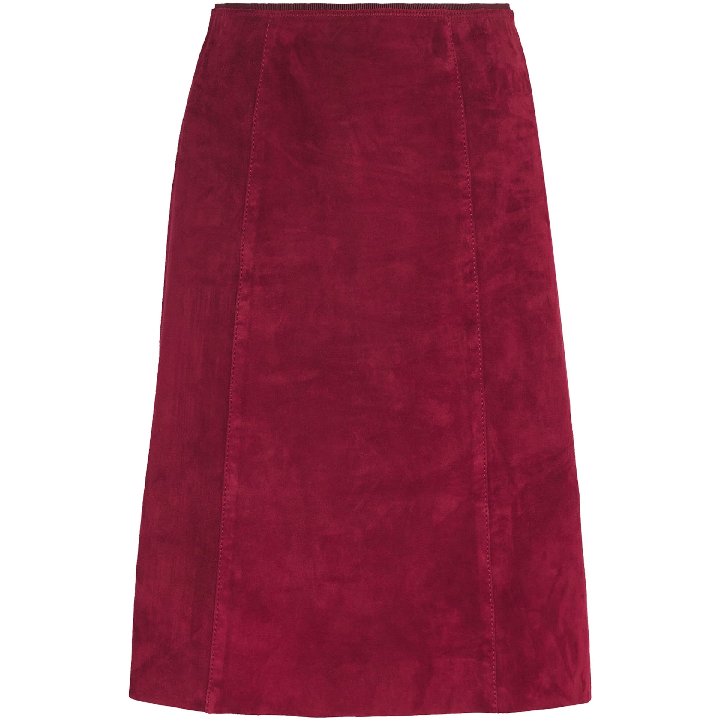 Red Suede Stretch Nicole Mini Skirt