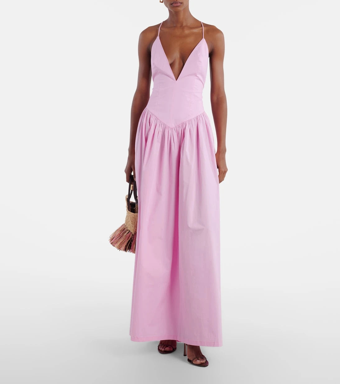 Adriana Degreas - Open-back cotton maxi dress
