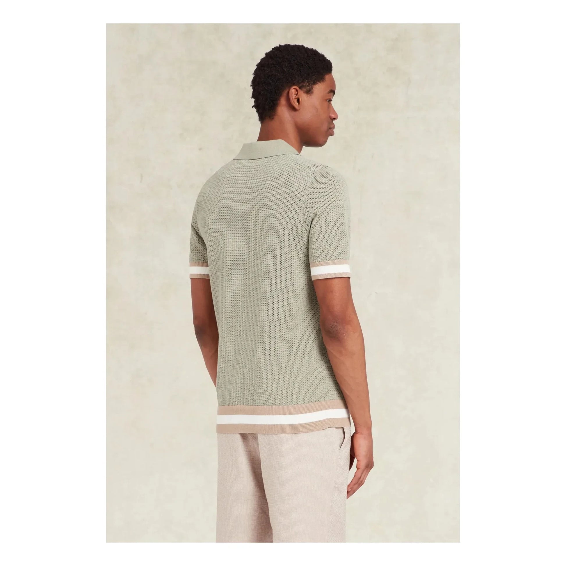 Ché Studios - Quinn Cotton polo shirt | Beige - Green