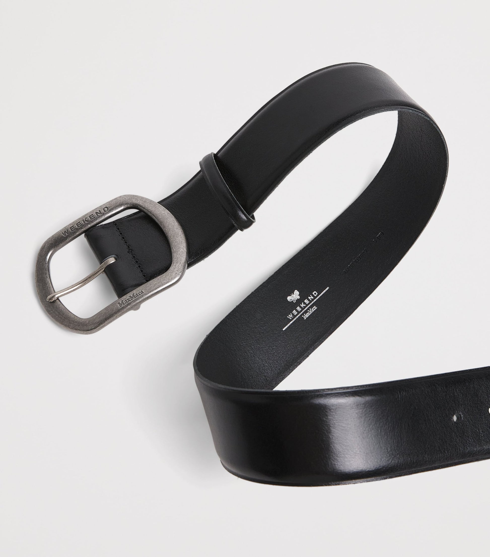 Black Leather Wide Belt
