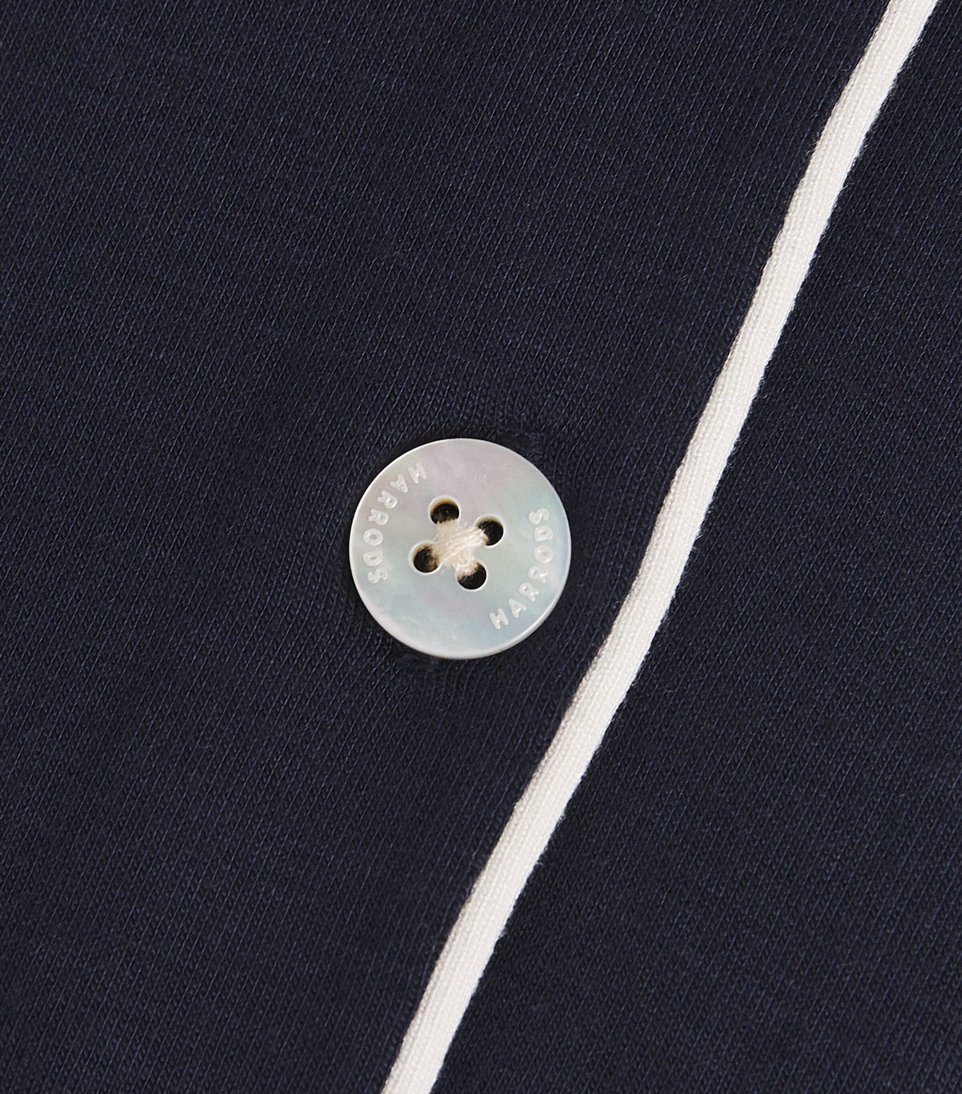 Harrods Navy Jersey Classic Pyjama Set