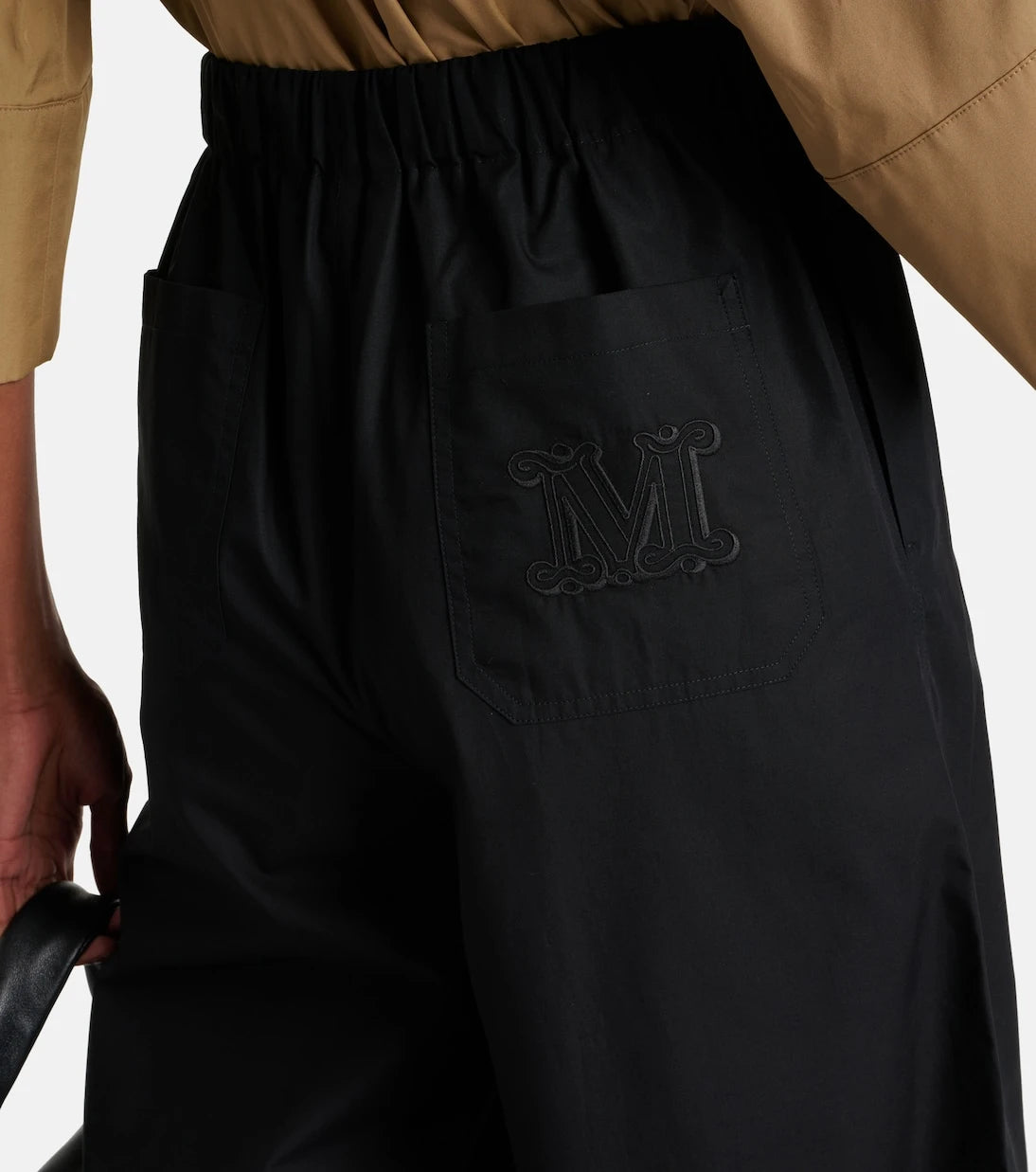 Max Mara - Navigli high-rise cotton wide-leg pants