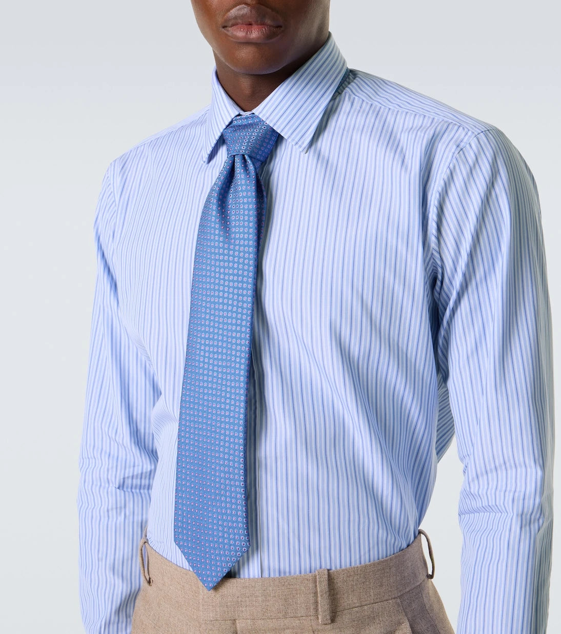 Charvet - Striped cotton poplin shirt