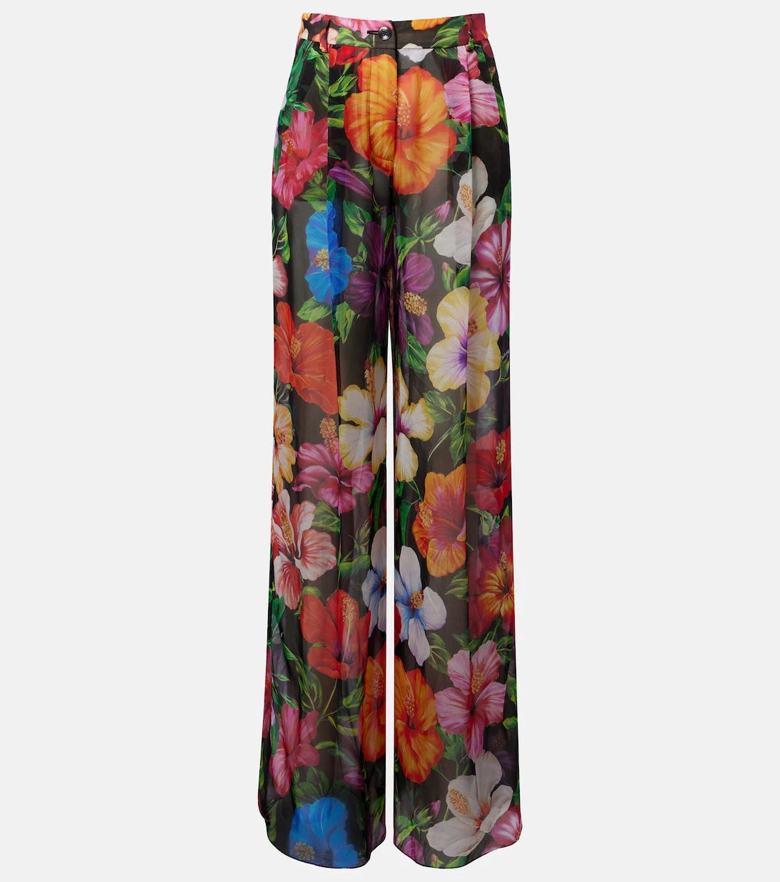 Dolce&Gabbana - Floral silk chiffon wide-leg pants